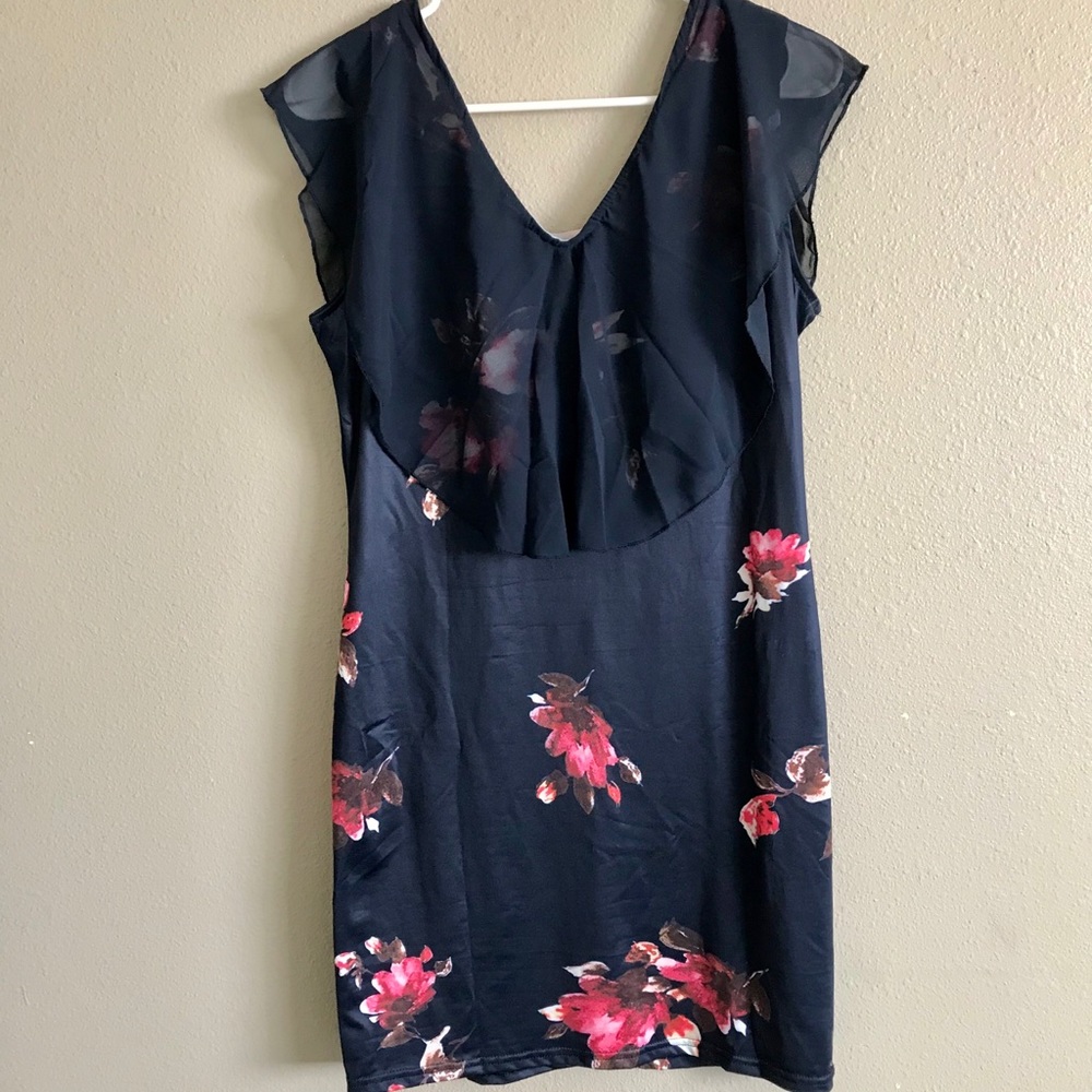 Women’s Navy Blue Floral Dress 👗